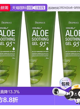 韩国直邮Deoproce黛芙丝芦荟95%啫喱凝胶250g*6瓶清爽爽肤补水