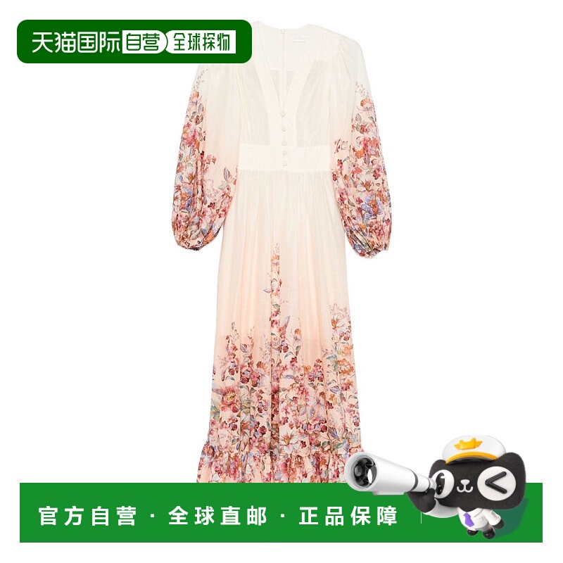 香港直邮ZIMMERMANN 女士 Awaken 深V領長裙 6875DRS26