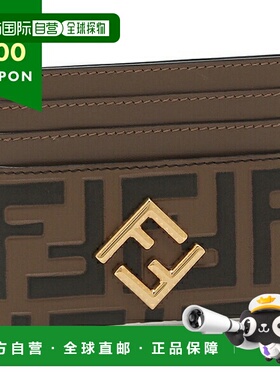 日本直邮FENDI 卡包夹 FF 棕色 女士 FENDI 8M0445 ADYM F13VK