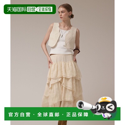 1h可退 日本直邮GRACE CONTINENTAL女装不规则下摆层叠蕾丝拼接半