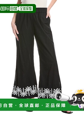 自营Johnny Was Hannah Linen-Blend Pant - black 美国奥莱直发