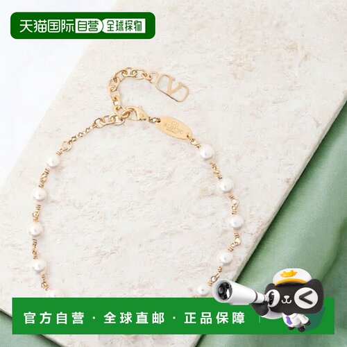 韩国直邮VALENTINO华伦天奴女士V logo金属手链8W2J0G16 UXM 23R