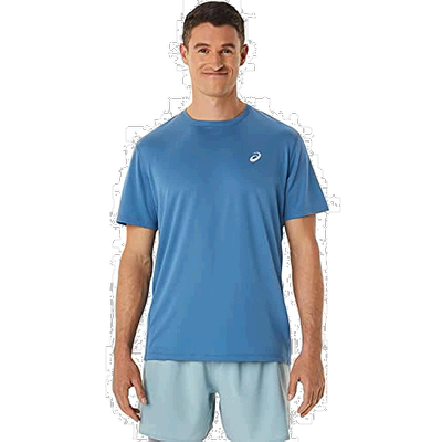 【日本直邮】ASICS  短袖上衣 2011A813 蓝色 XS亚瑟士跑步跑步服