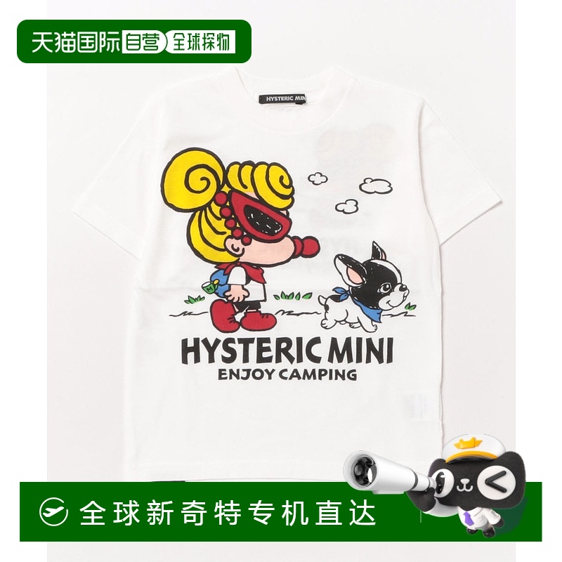 1h可退 日本直邮HYSTERIC MINI 儿童卡通印花短袖T恤 15541947T
