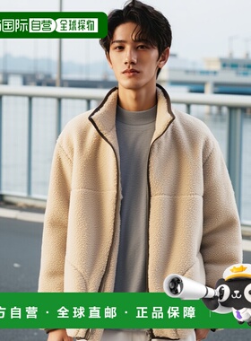 日本直邮Healthknit 夏尔巴羊毛半拉链夹克长袖 55004 米色摩卡黑