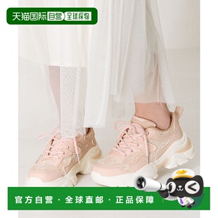 1h可退 日本直邮ORiental TRaffic 女士蕾丝×提花厚底运动鞋 OT3