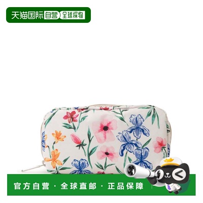 日本直邮RECTANGULAR 化妆品 水彩植物化妆包收纳袋笔袋