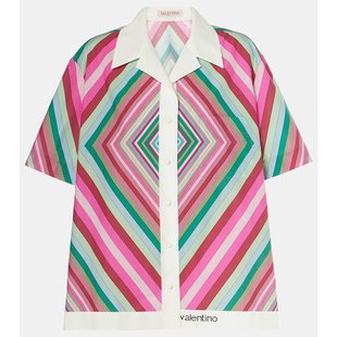 印花棉府绸衬衫 潮奢 女士 华伦天奴 000276 Valentino