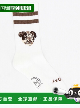 1h可退 日本直邮ROSTER SOX 女士 狗图案袜子 侧边条纹设计  1385