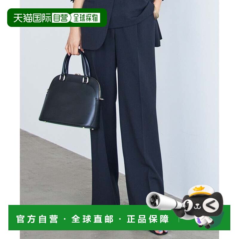 日本直邮纹理西装裤 黑色 通勤礼服套装直筒裤图片