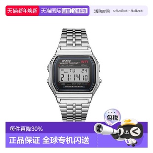 香港直邮卡西欧手表CASIO防水日历闹钟秒表复古风学生A159WA N1DF