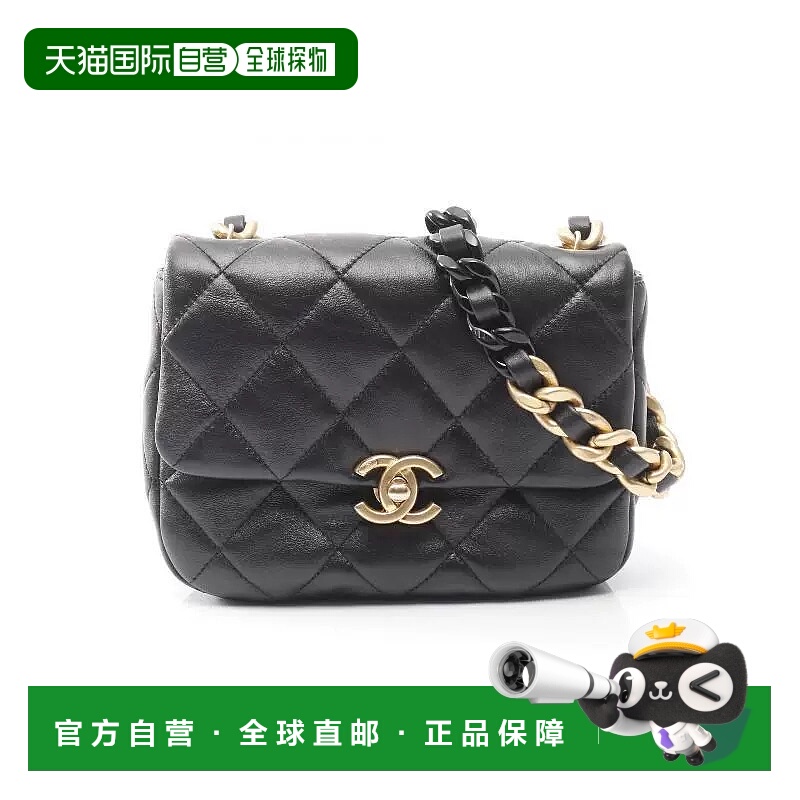 日本直邮中古Chanel香奈儿女包A级95新chain shoulder链条肩带羊
