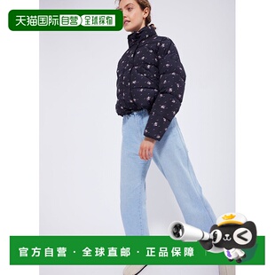 自营欧洲直邮Pyrenex Roseanna Lodge 印花炭灰色羽绒服