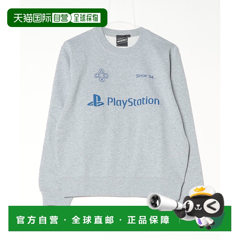 1h可退 日本直邮BEAMS T 男女同款 PlayStation联名圆领卫衣 7513
