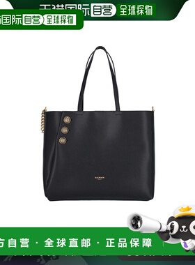 香港直邮BALMAIN 女士斜挎包 DN1FE836LGSR0PA SS2025 黑色托特包