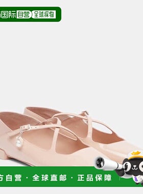 1h可退 香港直邮Jimmy Choo 周仰杰 女士 Eleri 漆皮芭蕾舞鞋女鞋