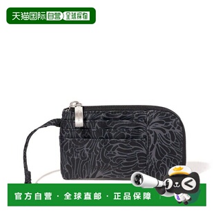 自营 Baggallini女式午夜花纹RFID卡钱包ERK125-黑色 美国奥莱直