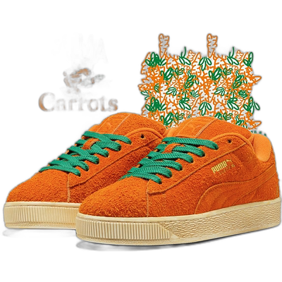 日本直邮PUMA 运动鞋SUEDE XL CARROTS RICKIE ORANGE-WARM WHITE