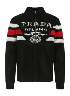Prada 图案logo针织开衫 UMG12310O9S212
