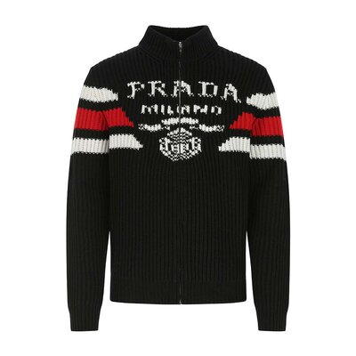 Prada 图案logo针织开衫 UMG12310O9S212