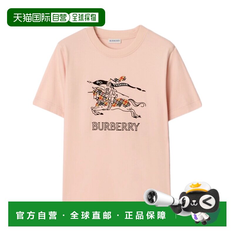 香港直邮BURBERRY 女士T恤 81210371 CO 粉红色 EKD 素描棉质 T