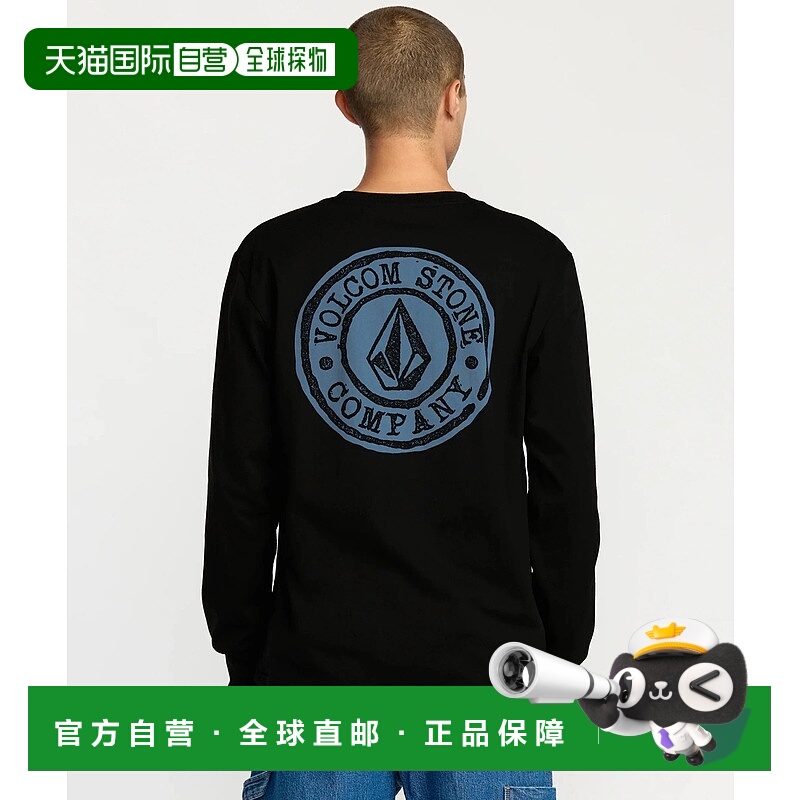 1h可退 日本直邮VOLCOM 男女同款 全棉重磅长袖T恤 胸前背面印花