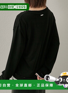 1h可退 日本直邮mline 女装 宽松设计 破坏风针织上衣 后背金属牌