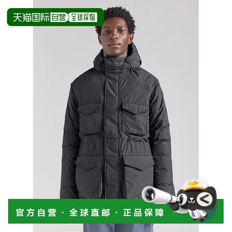 自营欧洲直邮Pyrenex Bazus男士黑色羽绒派克大衣