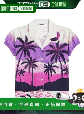 1h可退 香港直邮Molo 女童 Roses 印花衬衫童装 purple紫色 舒适