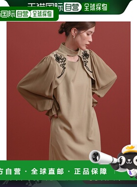 1h可退 日本直邮select MOCA 女士刺绣外套无袖连衣裙套装 300016