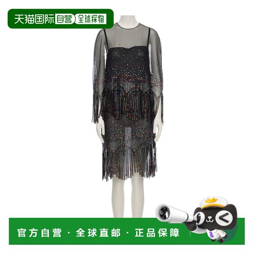 1h可退 香港直邮VALENTINO 女士连衣裙 BVAL441C8K92 AW2026 黑色