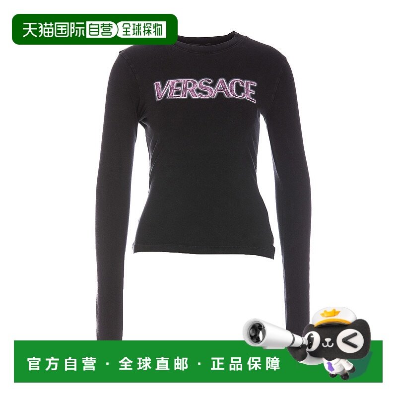 香港直邮VERSACE 女士衬衫 10080021A065342B110 SS2023 黑色