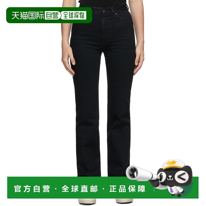 香港直邮潮奢 Saint Laurent 圣罗兰 女士 黑色 90s Highwaist 牛
