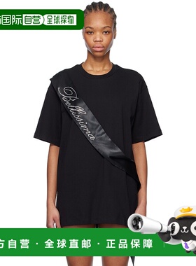 香港直邮潮奢 Blumarine 蓝色情人 女士 黑色 Satin Band Rhinest