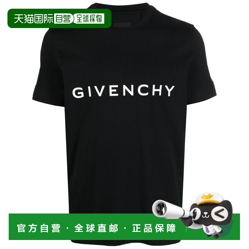 香港直邮GIVENCHY 男士T恤 BM716G3YAC001 男装 短袖黑色CO