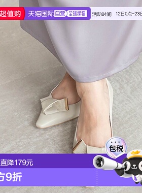 日本直邮RANDA 单字图案丝带高跟鞋 单鞋 黑色RA041BW14854