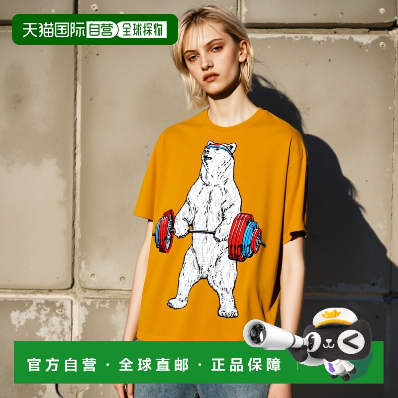 日本直邮Go Slow Caravan Drymix Barbell Bear BIG TEE 短袖T恤