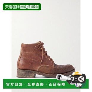 1h可退 香港直邮Visvim 维斯维木 男士 Virgil 磨边皮质绑带靴子