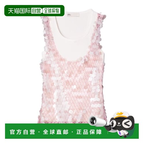香港直邮TORY BURCH 女士背心吊带 181581666 AW2026 粉红色 亮片