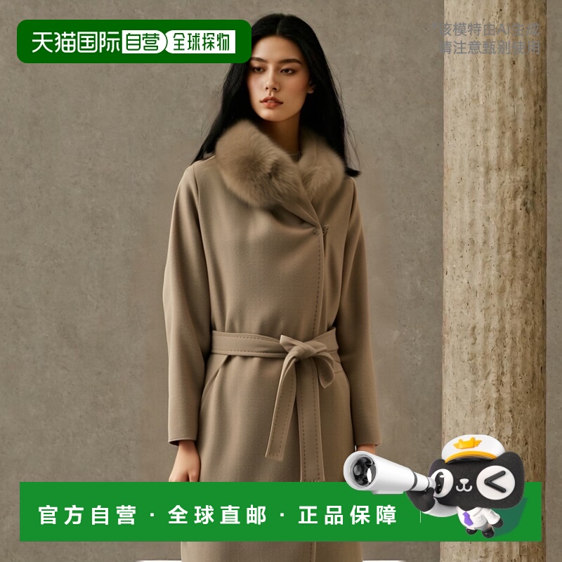 【99新未使用】香港直邮Max Mara 连帽系带大衣 6086045306