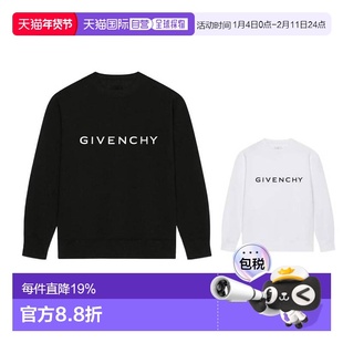 香港直邮GIVENCHY纪梵希男女同款字母印花圆领套头长袖卫衣时尚