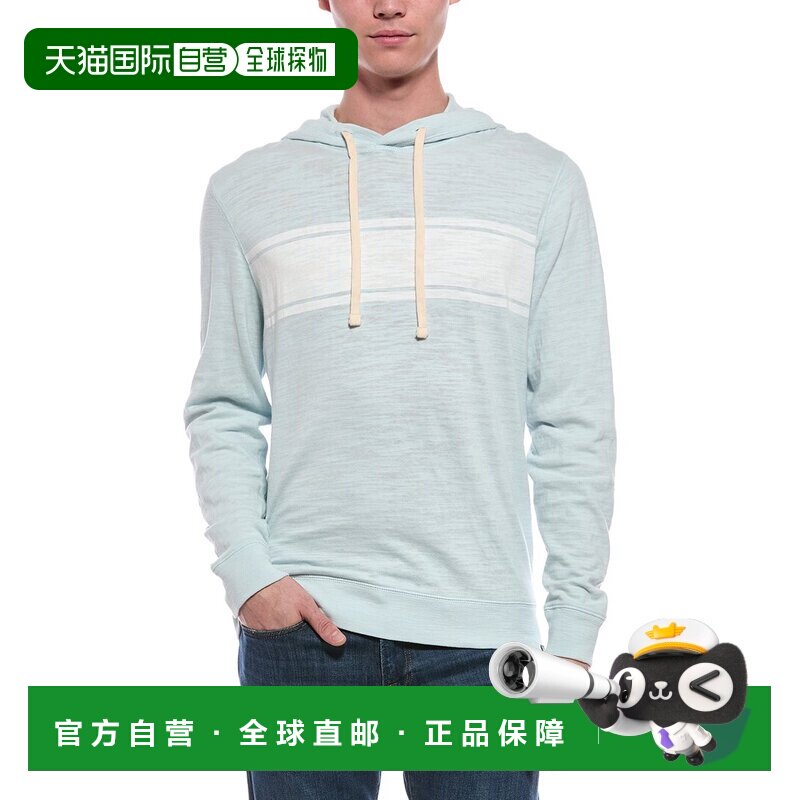 自营Faherty晒黑竹节连帽衫-蓝色 美国奥莱直发
