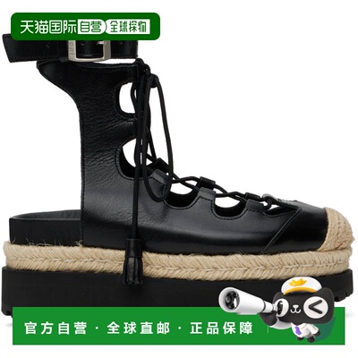 1h可退 香港直邮潮奢 Sacai 女士 黑色 Ghillie 凉鞋 2507920
