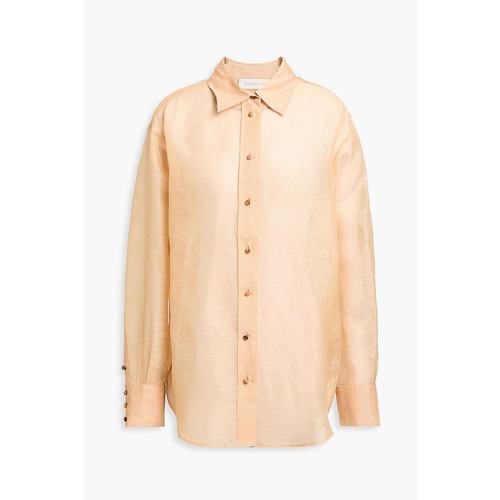 美国直邮ZIMMERMANN亚麻真丝混纺欧根纱衬衫 女装时尚舒适优雅款