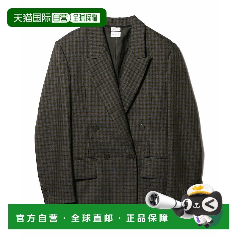 1h可退 日本直邮COLUMN 女士染色格纹修身硬挺感西装外套 5214004