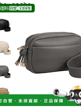 日本直邮Cache Cache 轻便斜挎包配有两条肩带适合女性使用有黑色