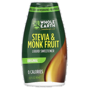 香港直邮Whole Earth,甜叶菊罗汉果液体甜味剂，原味，1.62 液量4
