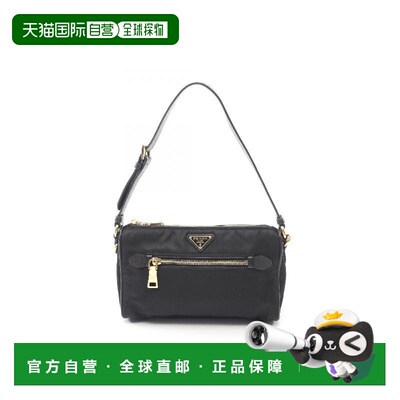 日本直邮中古Prada普拉达女包A级95新Handbag手包尼龙手提包黑色