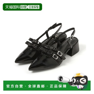 1h可退 日本直邮Heather 女士双缎带穆勒高跟鞋 631328女鞋单鞋