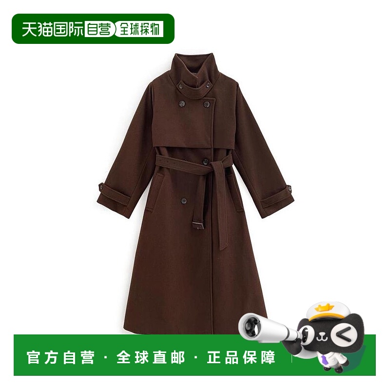 日本直邮日潮 GRL 领口2Way仿羊毛风衣 ze845外套经典长袖长外套